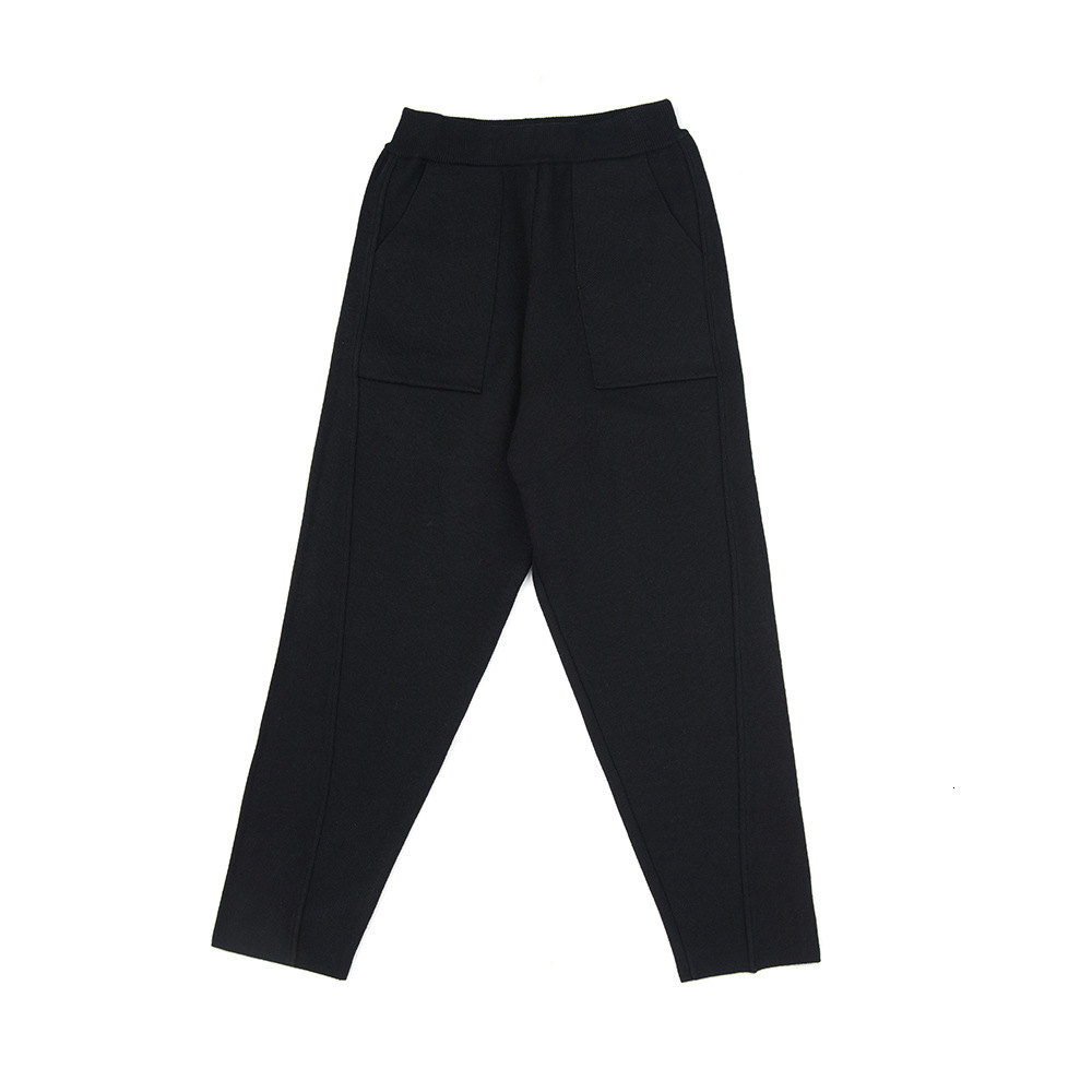 

2021 Women Knitted Wide Leg Pants New Thick Warm Fashion Autumn Winter Trousers Elastic High Waist Female Casual Loose Pant 5ij6, Beige