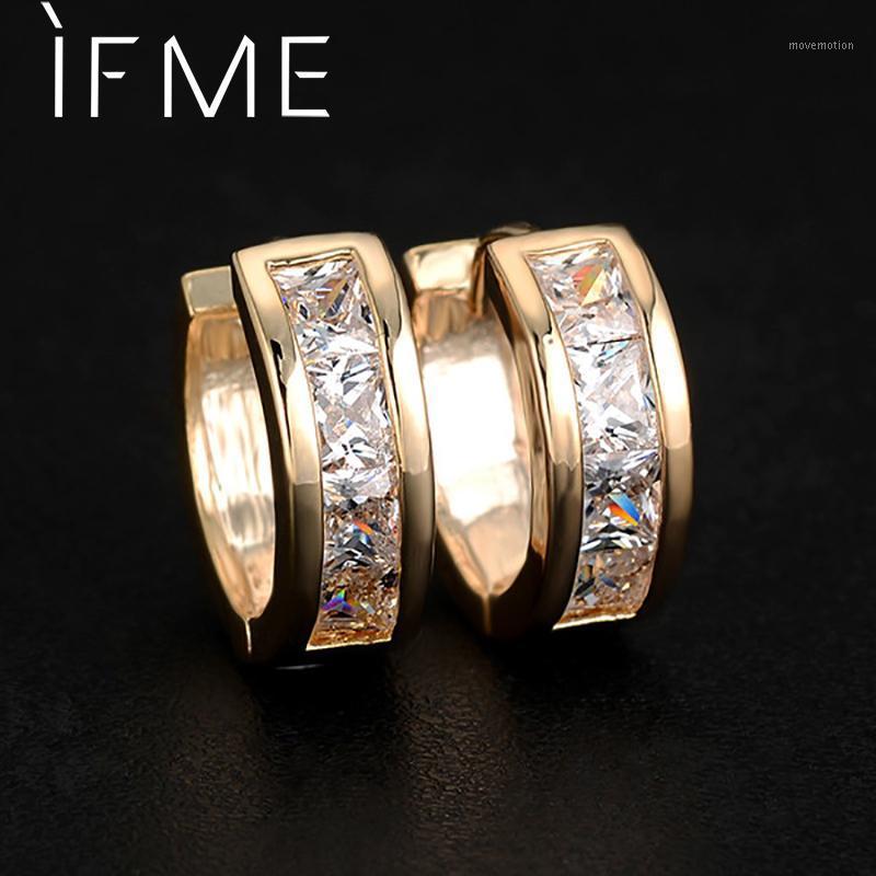 

IF ME Fashion Gold Color Crystal Zircon Earrings High Quality Big Statement Silver Color Rhinestone Earring Jewelry For Women1