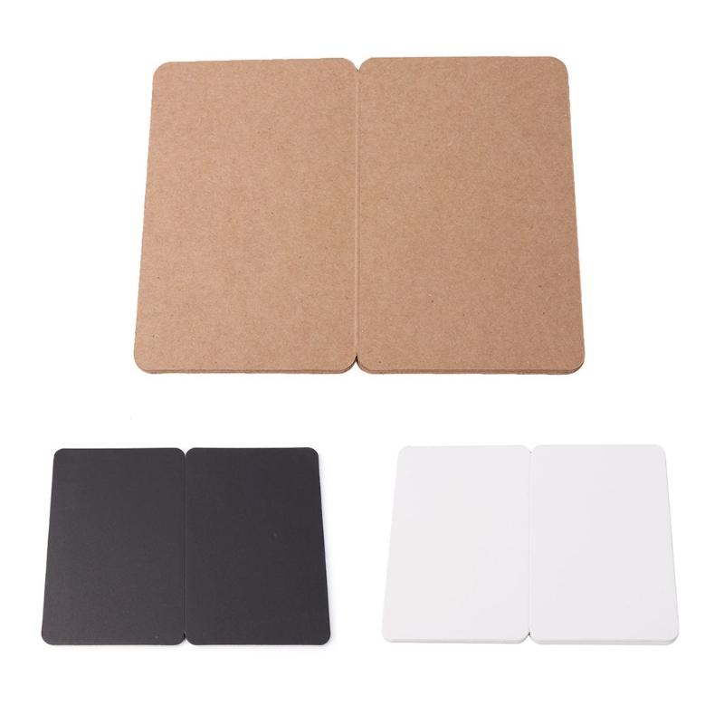 

10Pcs Blank Folding Kraft Paper Cards Greeting Card Christmas Wedding Crafts