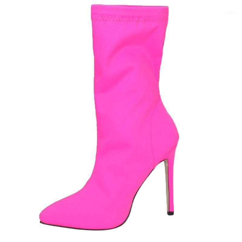 

Fashion Mid-calf Boots Women Platform High Heels Buckle Shoes Thick Heel Short Boot Ladies Women's Footwear Dropship 931