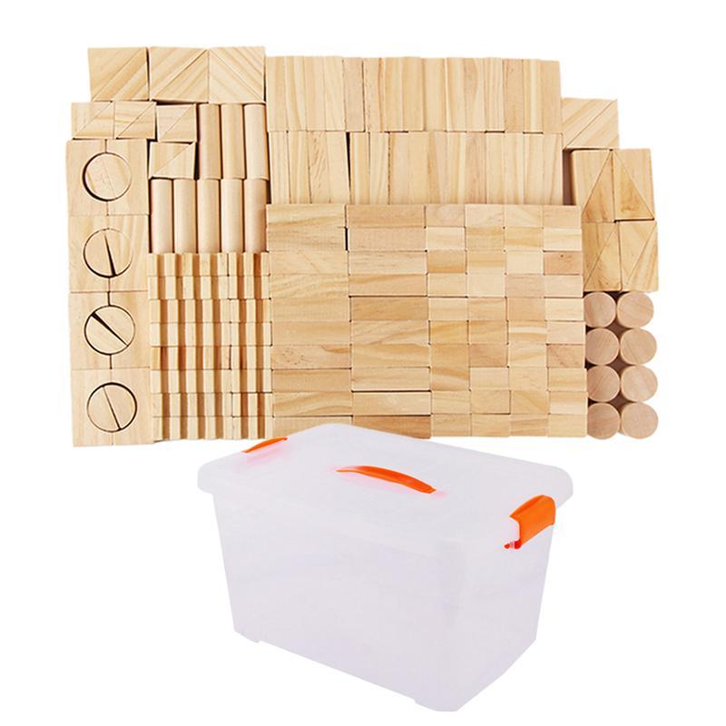 

1 Set Building Blocks Toys DIY Building Blocks Original Color Wooden Toys