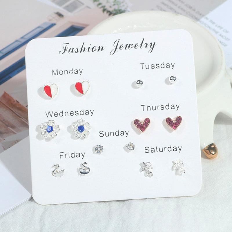 

Sweet Fashion Girl Wild Earrings Exquisite Temperament Jewelry Daily Wild Week Earrings Gift For Lover1
