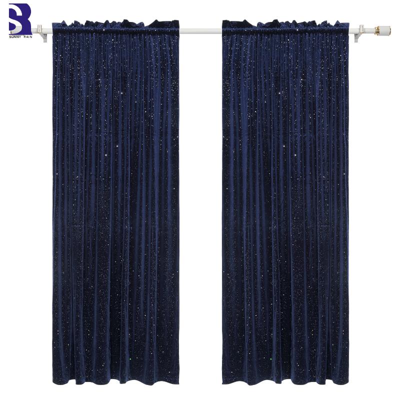 

SunnyRain 2-Piece Christmas Curtains for Living Room Luxury Blackout Curtains for The Bedroom Window Curtain