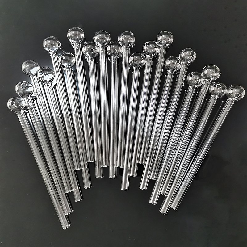 

20cm(7.9inch) Lengthen Long Clear Pyrex Glass Oil Burner Pipe Oil Nail Burning Jumbo Concentrate Pipes Thick Transparent Great Smoking Tubes