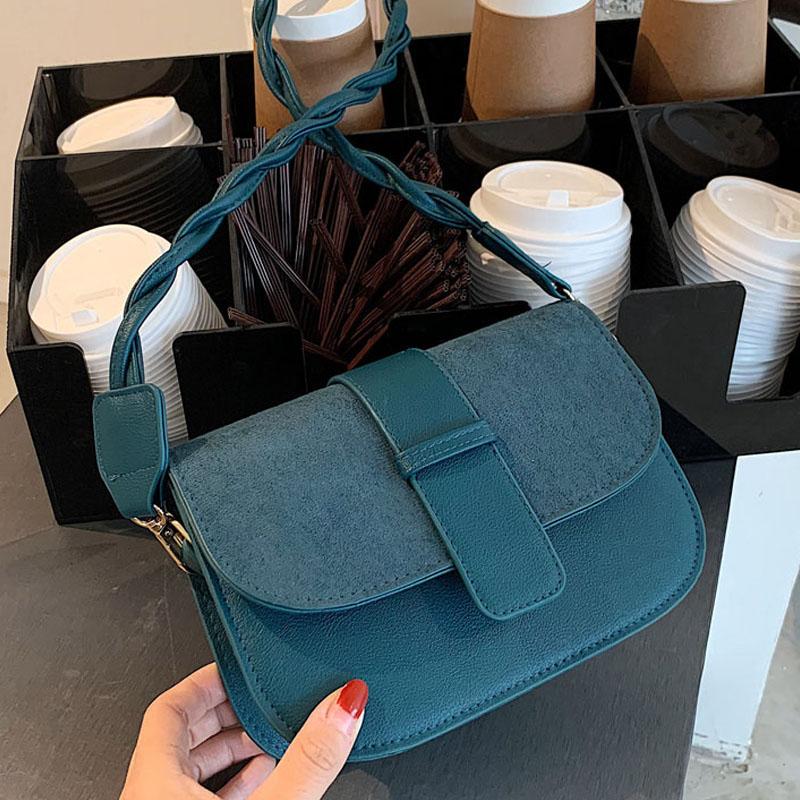 

Vintage Matte PU Leather 2021 Fashion Small Women's Designer Handbags And Purses Female Travel Shoulder Messenger Bag, Black