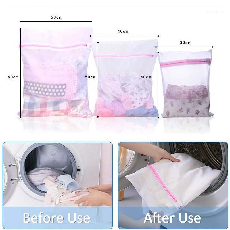 

Laundry Bags Lingerie Washing Mesh Clothing Underwear Organizer Washing Bag Home Useful Mesh Net Bra Wash Zipper Laundry Bag1