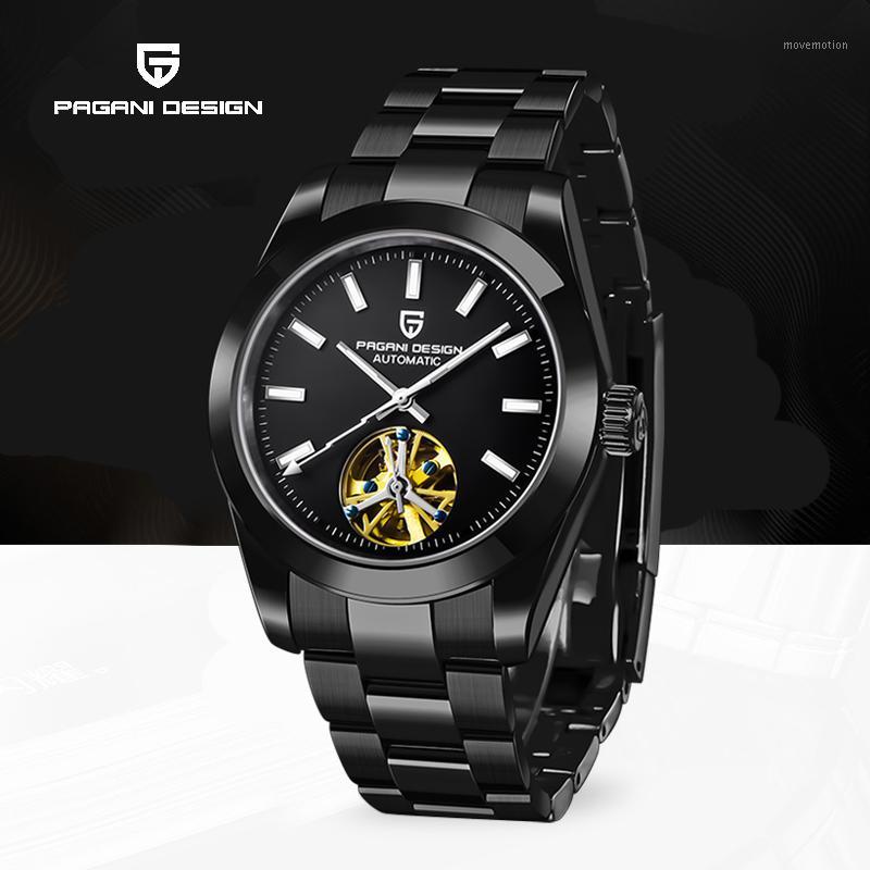 

Automatic PAGANI DESIGN Watch Men Casual Luminous Hands Mechanical Watches For Men Sports Top Brand Wrist Watch Reloj Hombre1, All black