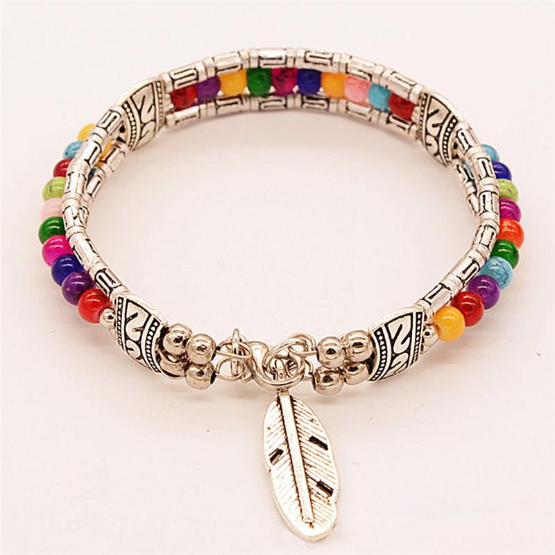 

1pc 4 colors Tibetan Buddhist Good Lucky Charm Tibetan Bracelets & Bangles For Women Men Vintage Bangle Bohemian
