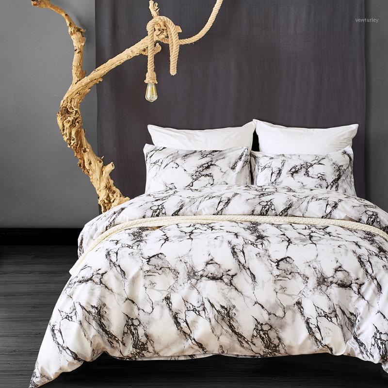 

printing Home comforter bedding set fresh Queen King Size bed set duvet covers Bedclothes 1pcs Quilt Cover +2pcs Pillow cases1, White