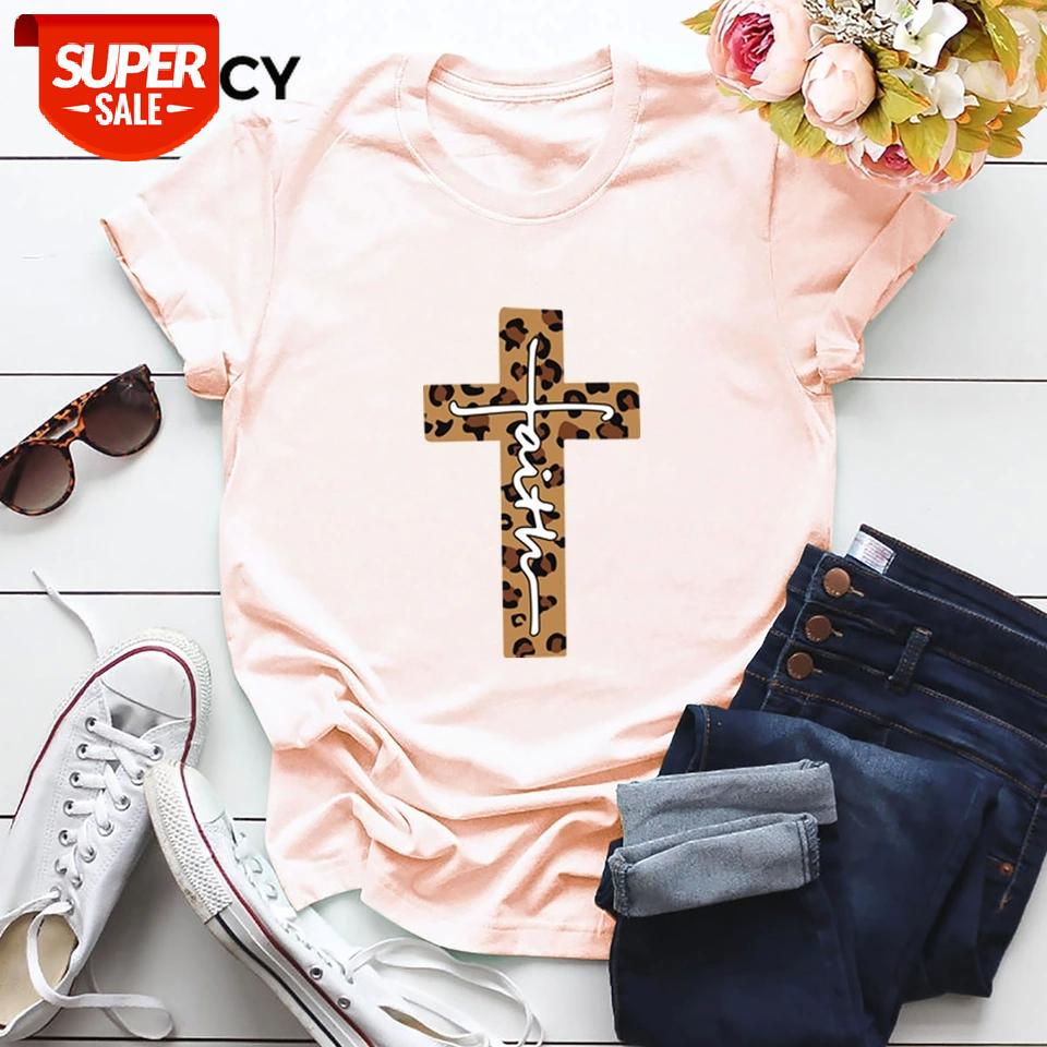 

JFUNCY Cross Print T Shirt Women Summer Shirts 100% Cotton Short Sleeve Woman T-shirt Oversize Casual Female Tees Tops #Ot4p, White