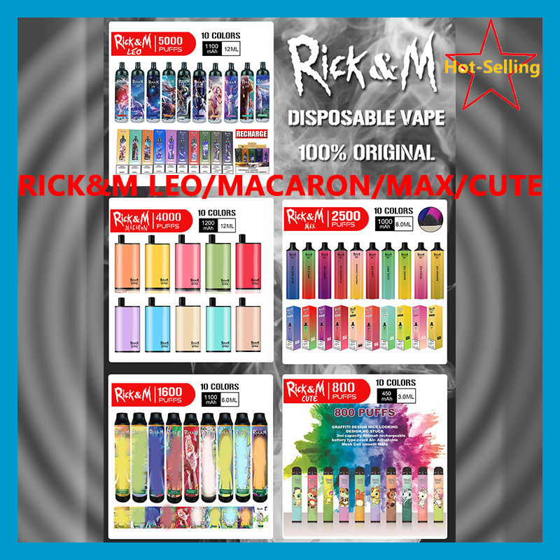 

Disposable Vape Pen E Cigarette Device With 400 500 800 1500 1600 2000 2500 3000 3500 5000Puffs RICKM RandM Bang Puff Voro DDZE Posh Gunpod Air Bar Starter Kit