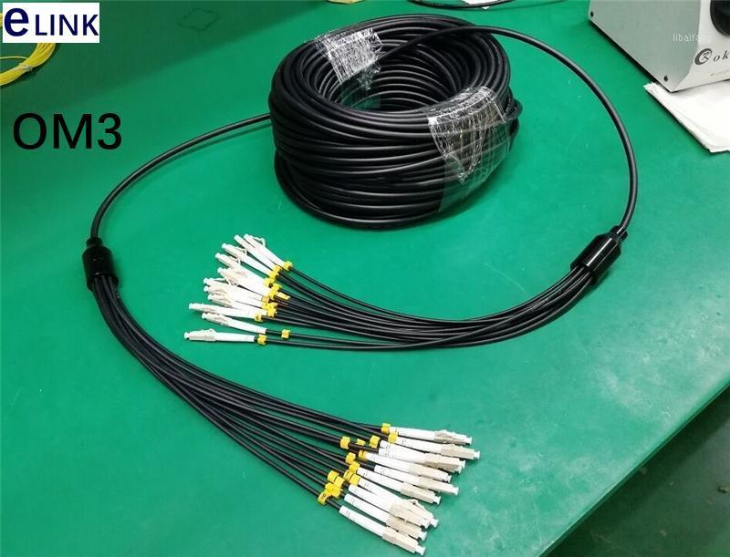 

10M 12 cores TPU Patchcord OM3 MM waterproof LC SC FC multimode Armored fiber patch lead Outdoor FTTA jumper 12C 6.0mm1