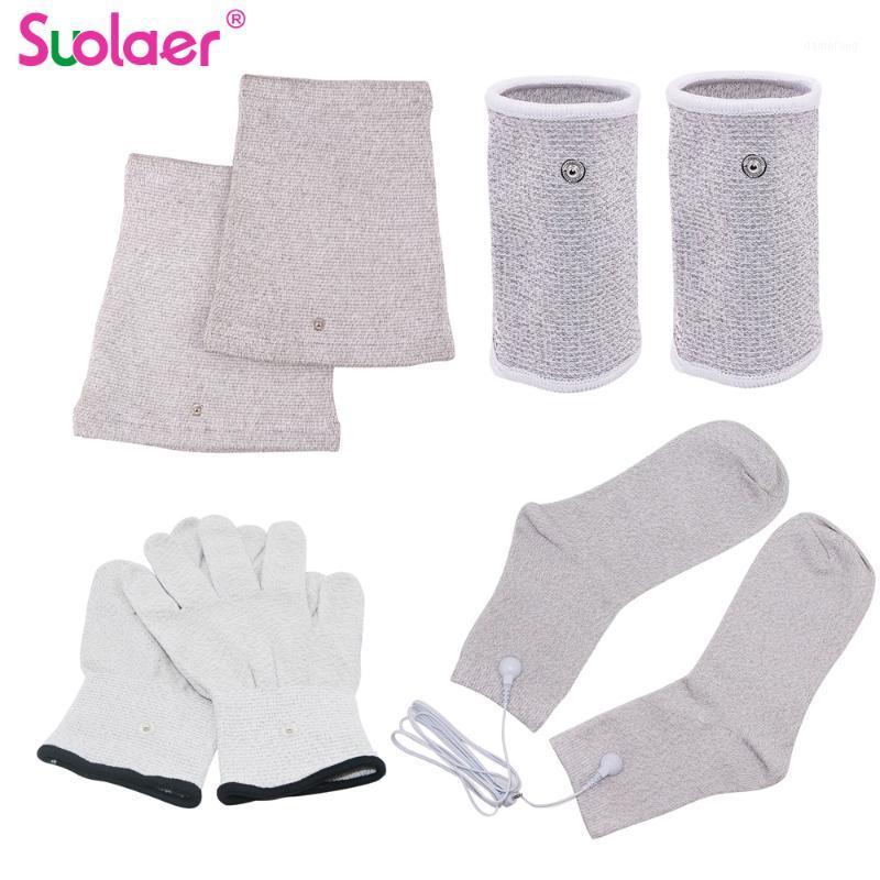 

Conductive Silver Fiber TENS / EMS Electrode Treatment Gloves + Socks + Knee Pads Bracers Acupressure Device Accessories 2.5MM1