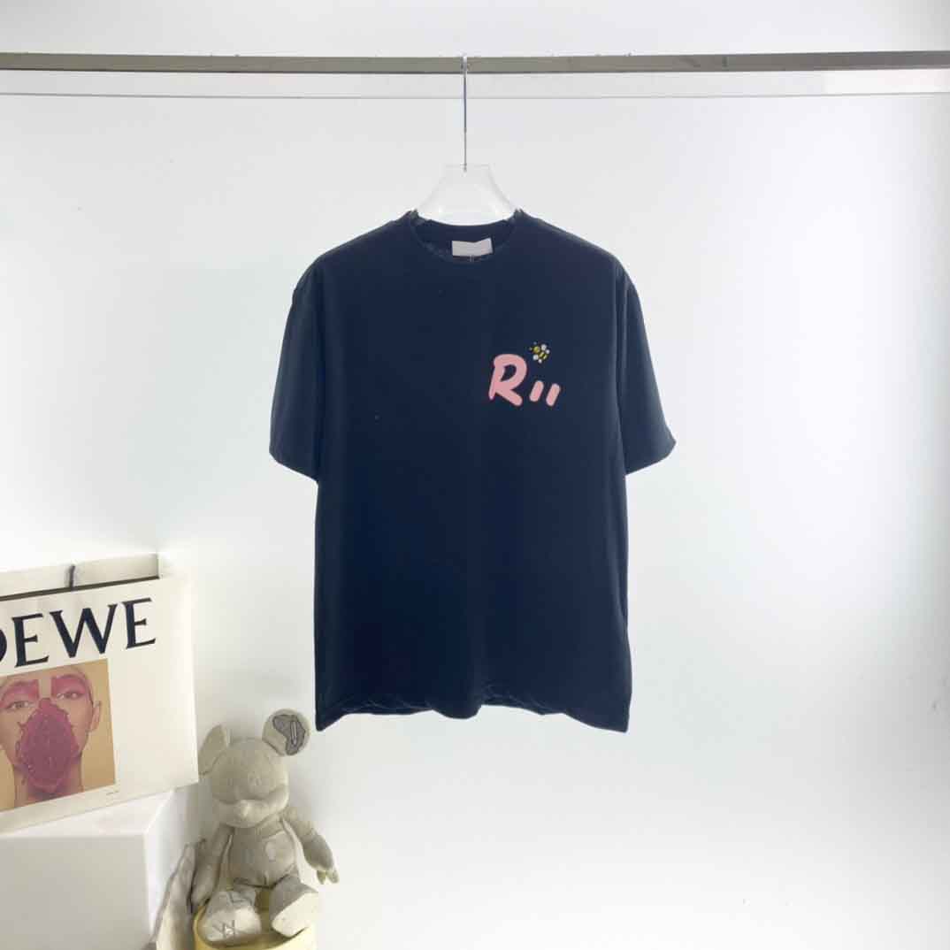 

2021ss spring and summer new high grade cotton printing short sleeve round neck panel T-Shirt Size: m-l-xl-xxl-xxxl Color: black white cfr44E