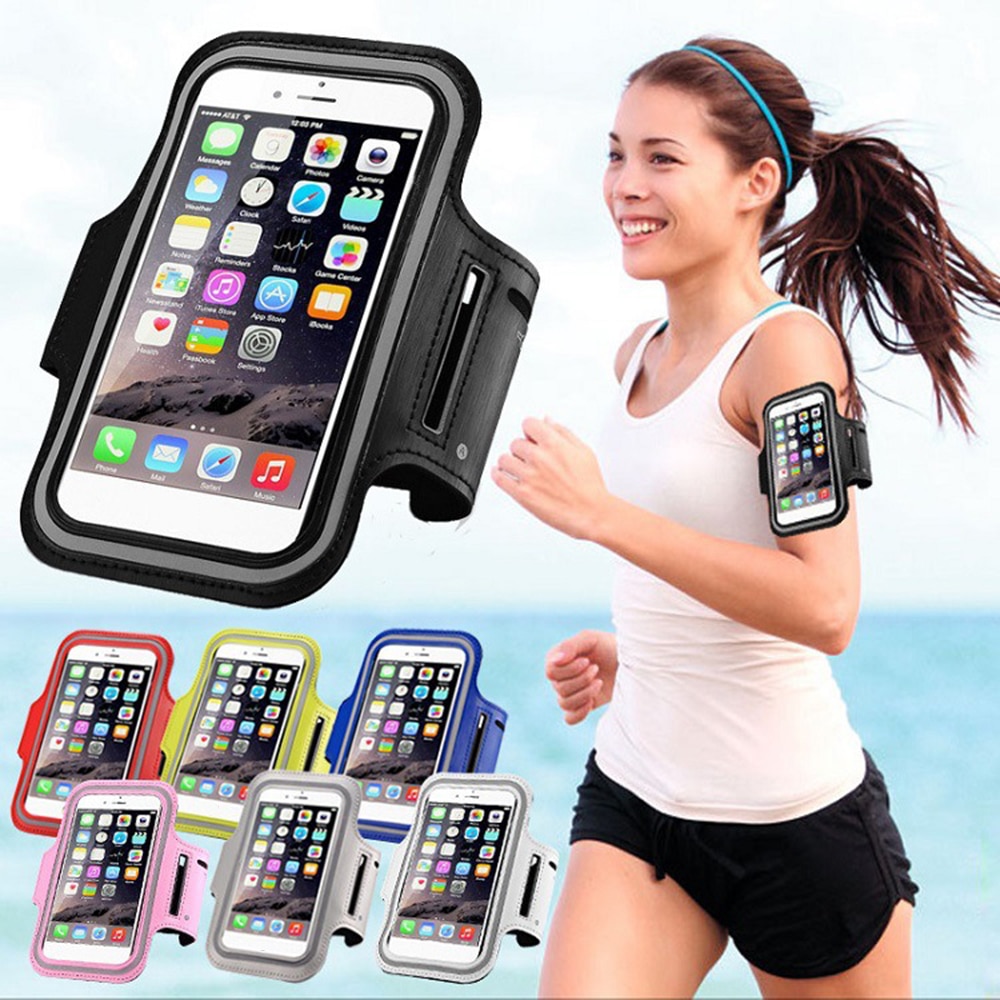 

Sports Armband GYM Case For iphone 12 Pro Max 11 Waterproof Running Workout Holder Soft Pouch Bag Cover for Samsung Universal Smart Phone, Mix colors