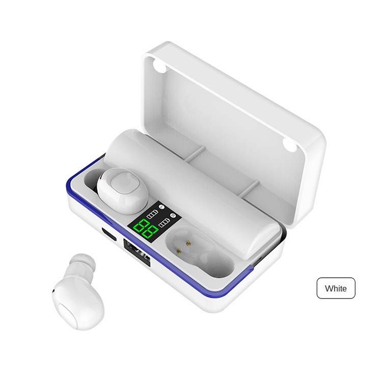 

2020 Top Trending Earbuds Headset Earphones Headphone 5.0 Mini Sports Large Capacity with Emergency Charging for Mobile Phone Earbuds Headse, White