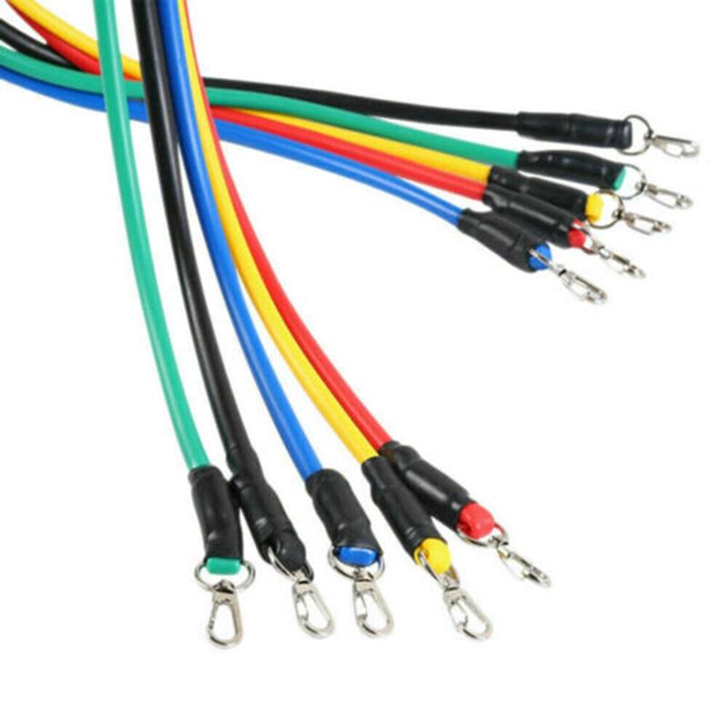 

11 Pcs/Set Latex Resistance Bands Training Exercise Yoga Tubes Pull Rope,Rubber Expander Elastic Bands Fitness With Bag