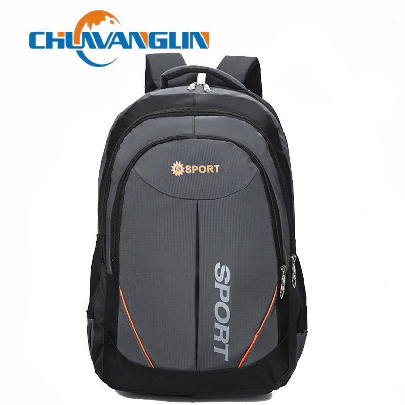 

Chuwanglin Sport Male backpack casual school backpack for men's waterproof travel bag High capacity laptop backpacks H1018051, Black