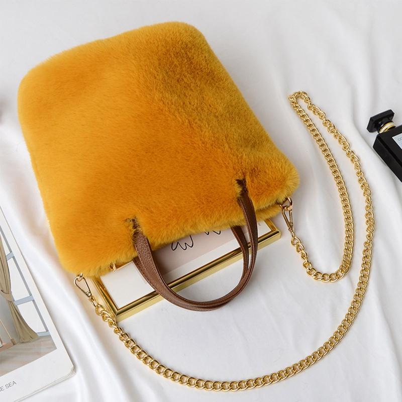 

Fashion Faux Fur Winter Bags Women Shoulder Crossbody Bag Handbag H8WD, Light brown