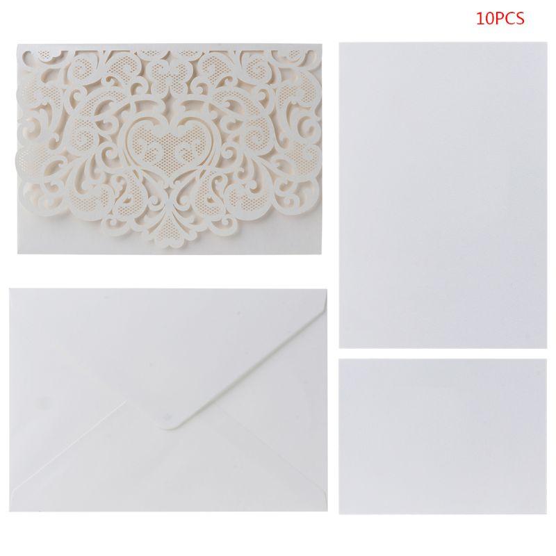 

10pcs 3D up Wedding Invitation Cards Cut with envelope for Wedding F1CC