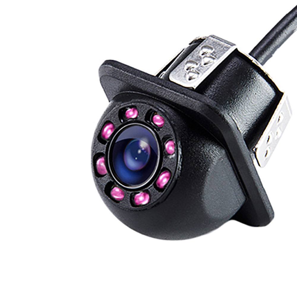 Caméra de recul de voiture 4 LED Vision nocturne inversant le moniteur de stationnement automatique CCD étanche vidéo HD à 170 degrés