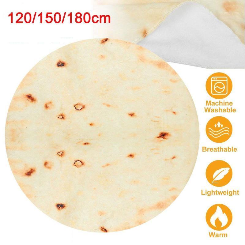 

Funny Round Throw Blanket Rug Artificial Mexican Taco Blanket Novelty Flannel Sofa Travel Wrap For Adult Children Babies1