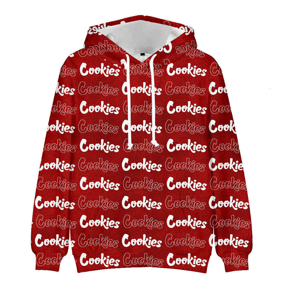 

New cookies 3D digital printing trend men's and women's Hooded Sweater