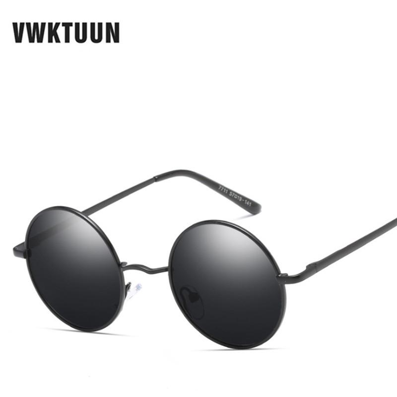 

VWKTUUN Sunglasses Men Polarized Round Small Vintage Retro Sun Glasses For Women Brand Designer Driving Metal Eyewear Polarized