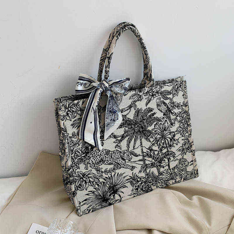 

Shopping Bags Luxury Designer Handbag Brand Purses and Handbags for Women Shopper Jacquard Embroidery Beach Shoulder Tote220307, 003