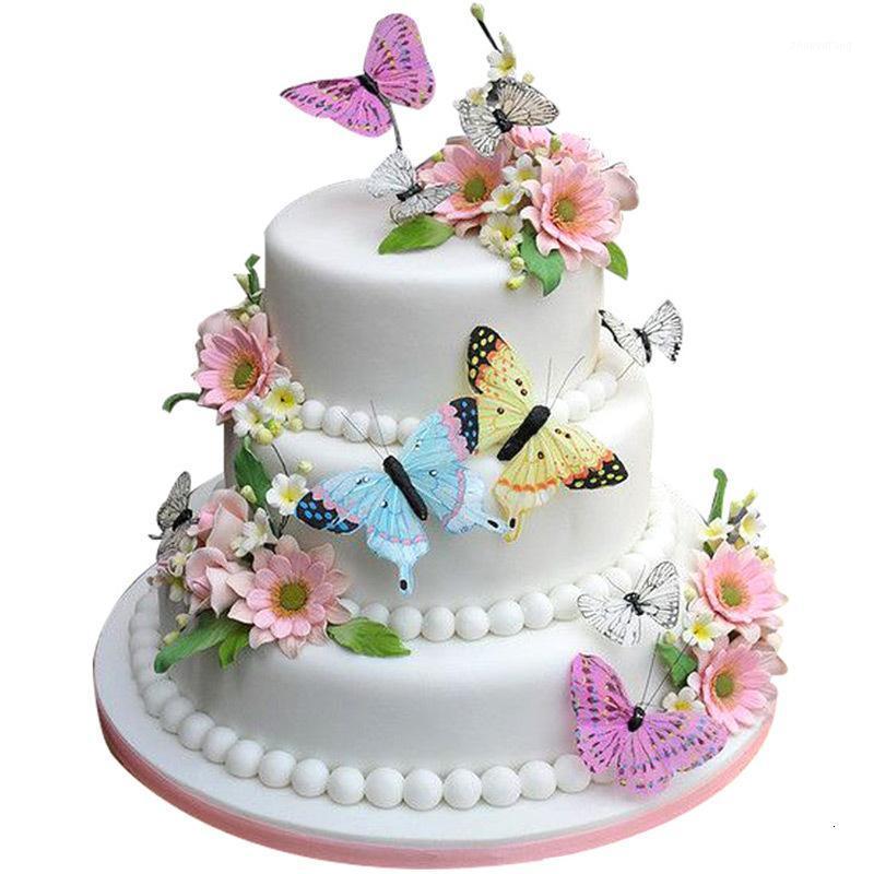 

Baking & Pastry Tools 100/360pc Edible Flowers Butterfly Wafer Rice Paper Cake Cupcake Toppers For Decoration Birthday Wedding Party Supplie