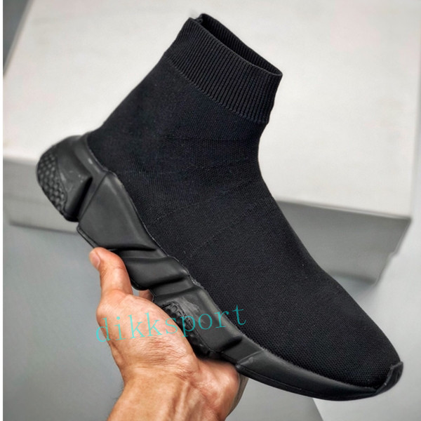 

Top quality Sock shoes Oreo Black Red White Men Casual Women Fashion Flat dress with box, 10