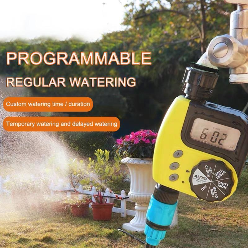 

Automatic Watering Timer Irrigation Controller Programmable Hose Faucet Battery Operated With 2 Outlet For Garden Plants Equipments