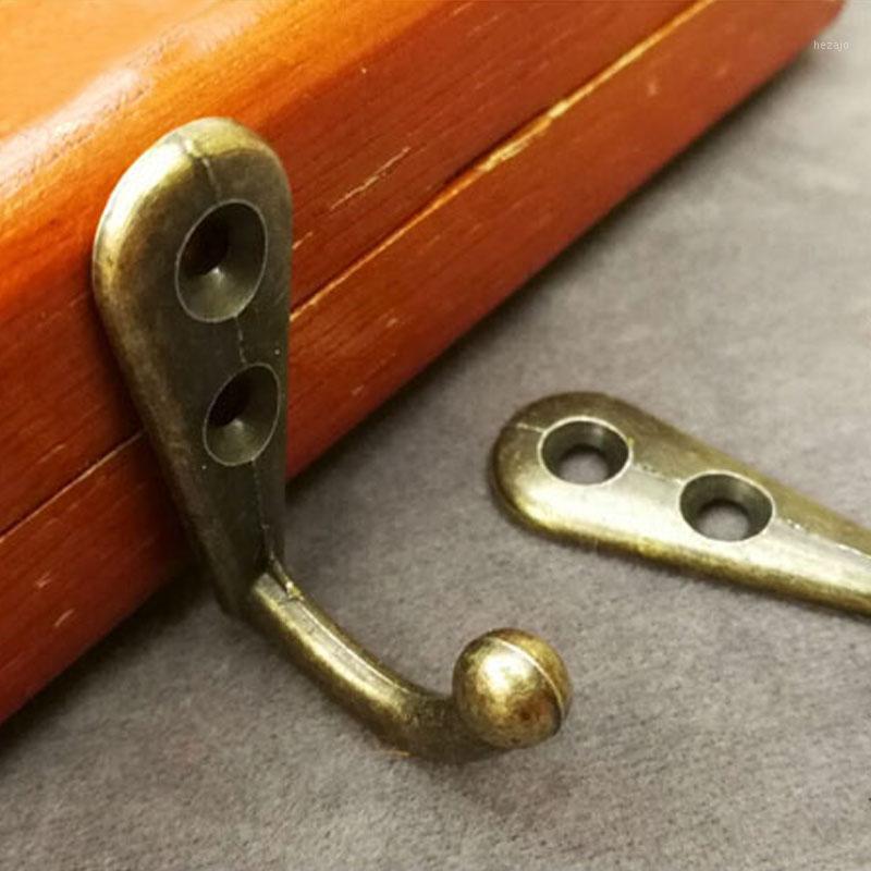 

10PCS Wall Mounted Retro Cloth Hanger Single Prong Hook Classic Mini Size for Coats Hats Towels Keys Home Save room organizer1