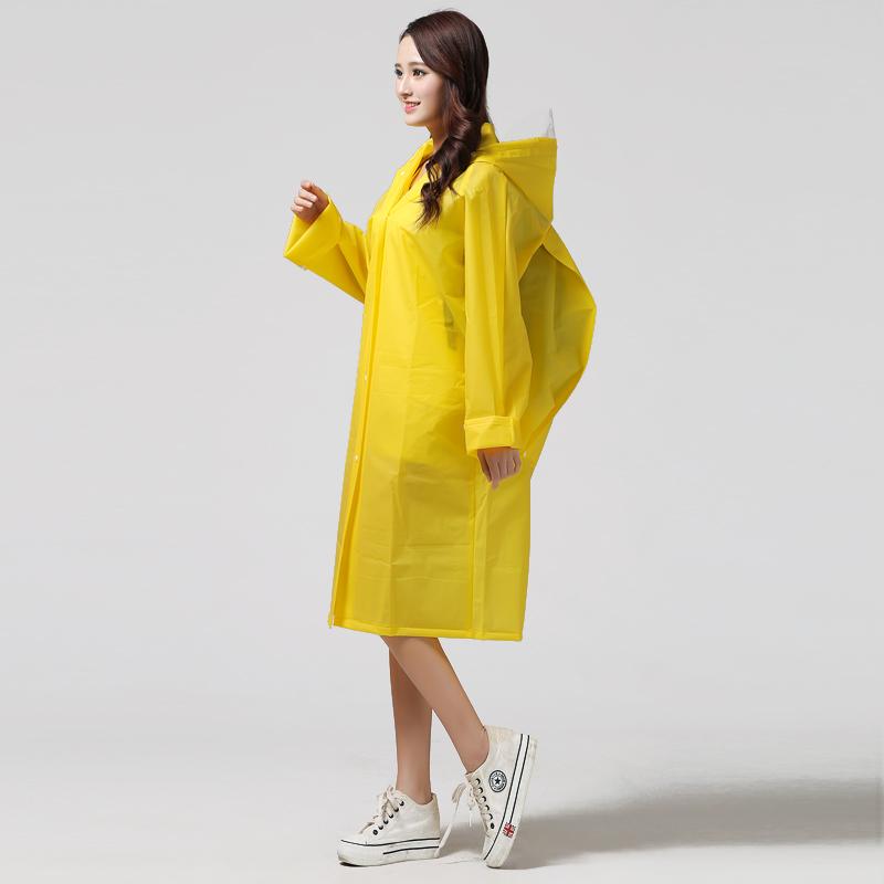 

yaoyue Long Raincoat EVA Thick Rainwear Universal Poncho Waterproof Hiking Tour Hooded Rain Coat Include Schoolbag Position