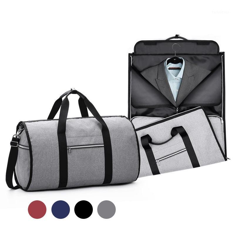 

Cc Luggage Travel Bags for Men Nylon Duffle Handbag Large Waterproof Folding 35L Capacity Portable Fitness Business Suit Bag1, Blue