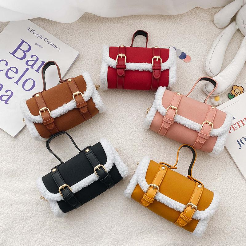 

Children's Mini Handbags Tote Autumn Winter Kids Small Coin Pouch Wallet Girls Leather Crossbody Bags Baby Party Purse, Black