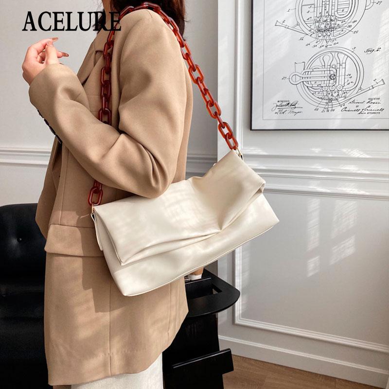 

ACELURE Casual Fashion High Capacity Shoulder Crossbody Bags for Female Ladies Shopping Bags Solid Solft PU Leather Tote, Black