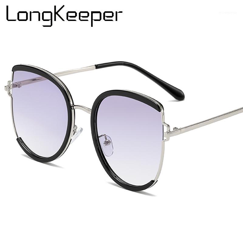 

LongKeeper Cat Eye Sunglasses Women New Fashion Oversized Sun Glasses Designer Female Shades Gradient Gafas de sol1