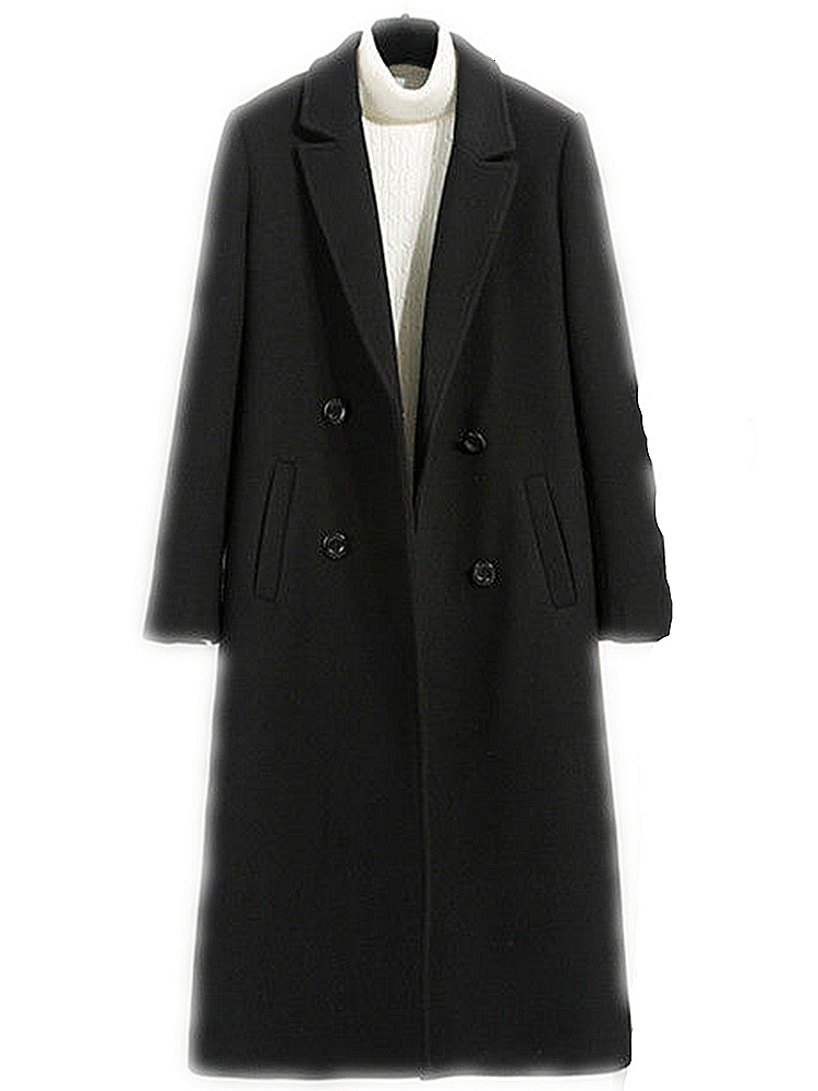 

2021 New elongated black overcoat and Korean-style cotton quilted thin fit winter QN49