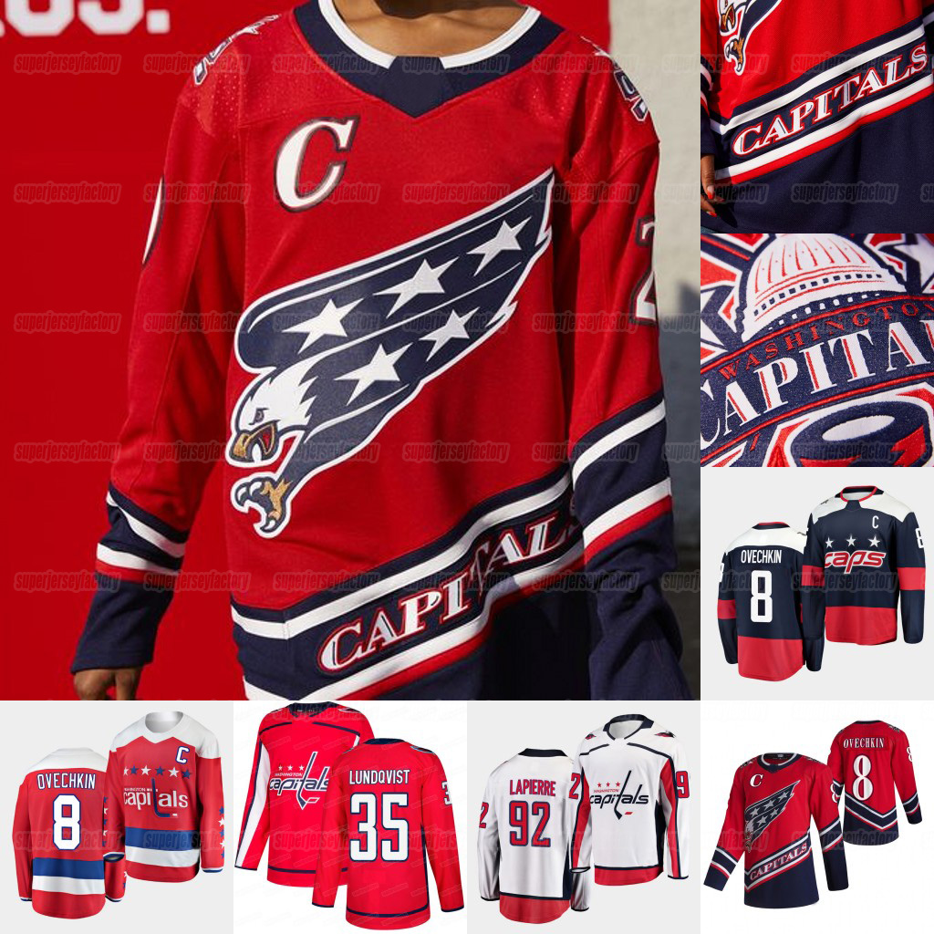 

Washington Capitals 2021 Reverse Retro Alexander Ovechkin Henrik Lundqvist John Carlson Nicklas Backstrom T.J. Oshie Wilson Holtby Jersey, Men home