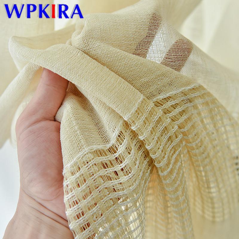 

Linen Hollow Tulle Curtains For Living Room Thick Window Screen Balcony Window Blinds Drape Light Luxury Kitchen Panel W-AD584, Dark gray tulle
