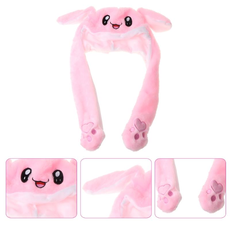 

2021 New Cartoon Animal Plush Hat LED Light Up Moving Ears Warm Cosplay Cap