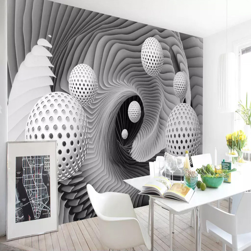 Custom 3d stereoscopic wallpaper Wall Mural Paintings 3D Stereoscopic Space Modern Wallpaper Papel De Parede-image-753986869