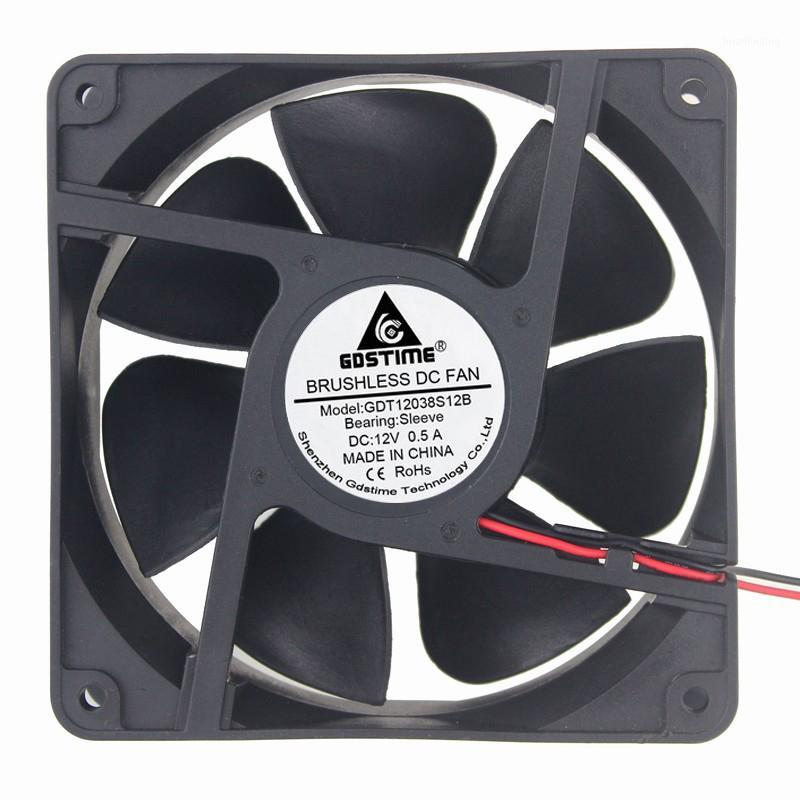 

1Pieces Gdstime DC 12V 2Pin 12038 120mm 120x120x38mm 12cm Machine Case Cooler Heatsink Fan1
