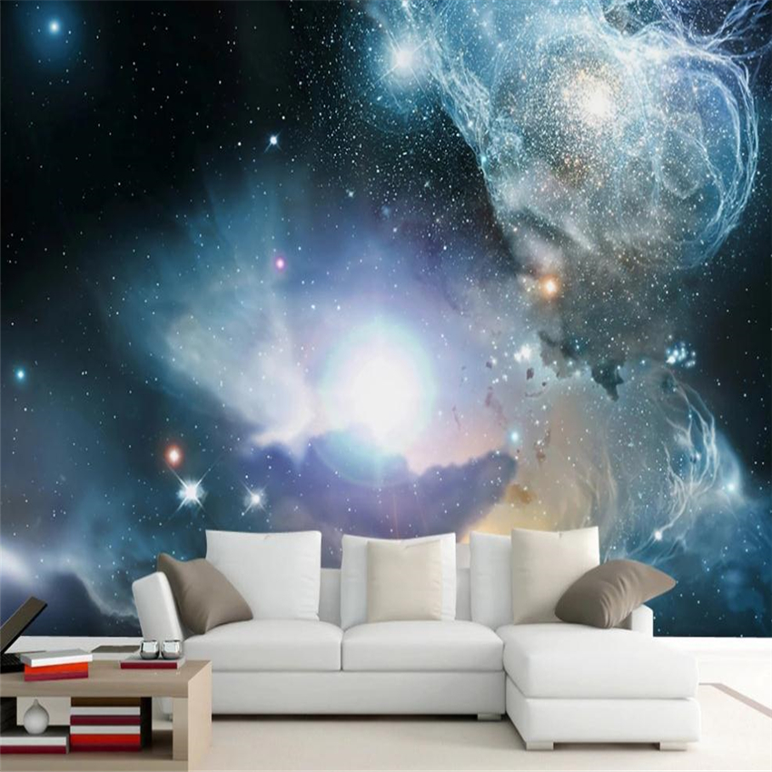 

classic wallpaper for walls Beautiful starry wallpapers TV background wall 3d stereoscopic wallpaper, Blue