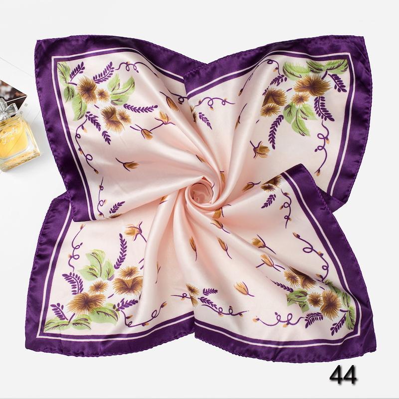 

Women 50*50 Small Soft Hair Tie Band Decorative Multifunctional Head Scarf Multicolor Print Kerchief Neck Elegant Square x411