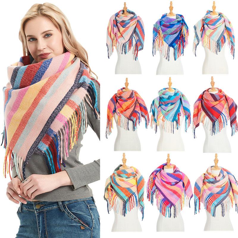 

Winter Scarf Women Plaid Scarves Square Soft Scarf For Women Bandana Scarves Warm Shawl And Wraps