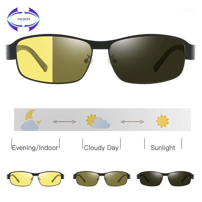 

VCKA Photochromic Sunglasses Polarized Men Driving Square Color Change Matte Sun Glasses Women Classic Night vision Eyewear1