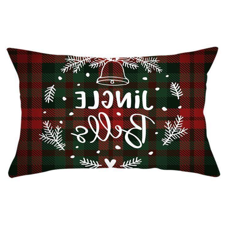 

Christmas Plaid Hold Pillow Case Cotton Cushion Cover Christmas Snow Stripe Pillow Cover Fashion Sitting Room Sofa Decoratio Wholesale