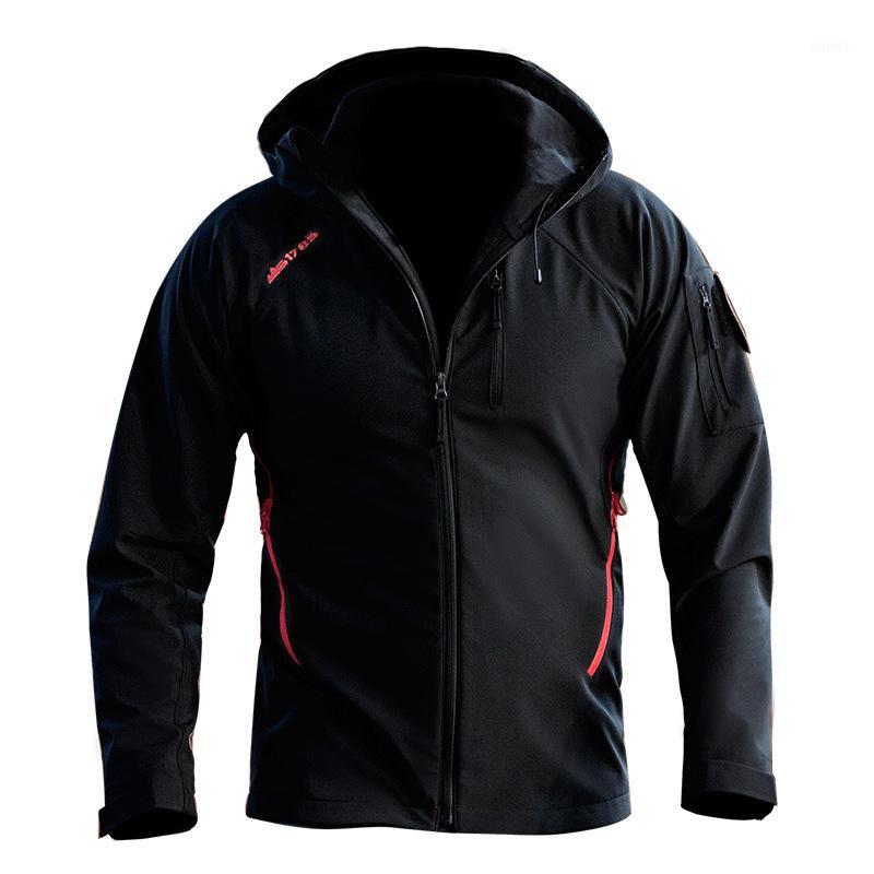 

High Quality Sharkskin Tactical Softshell Hoody Jacket Outdoor Lined Mesh Clothing Waterproof Cold Protection Park Sports Jacket1, Black